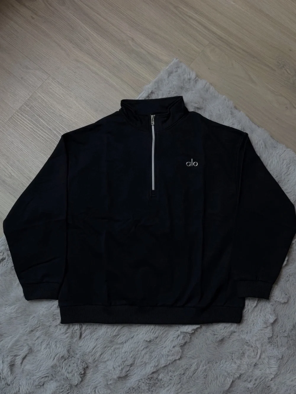 Alo Yoga Black Accolade Quarter Zip Pullover Sweatshirt Sizes XS - XL